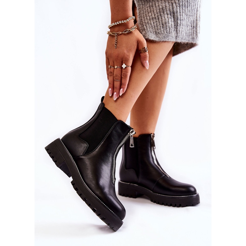 PG1 Bottes chaudes à la mode Black Madeleine noir 1