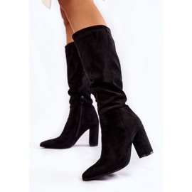PG1 Bottines En Daim Noir Miriam le noir 3
