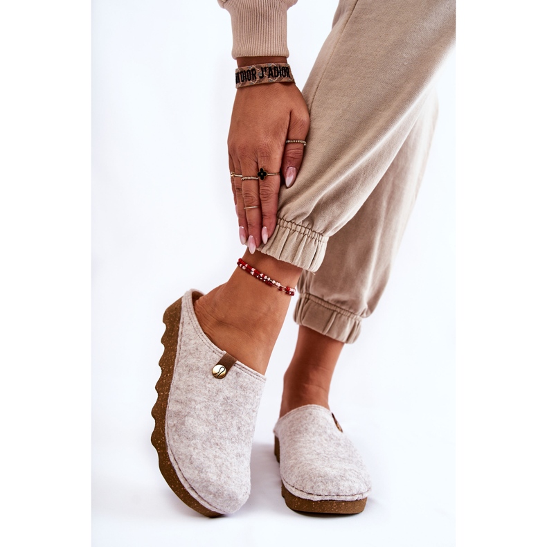 Chaussons Domestiques Chaussons Prophylactiques Inblu DK-08-002 Beige 1