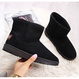 BM NEWS W EVE186A bottes de neige en daim noir le noir 1