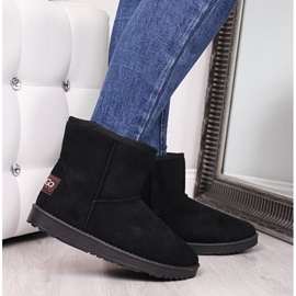 BM NEWS W EVE186A bottes de neige en daim noir le noir 3