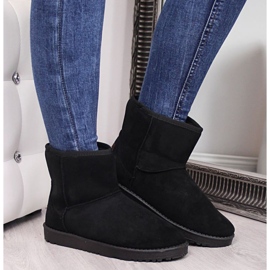 BM NEWS W EVE186A bottes de neige en daim noir le noir 4