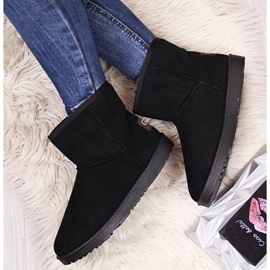 BM NEWS W EVE186A bottes de neige en daim noir le noir 5