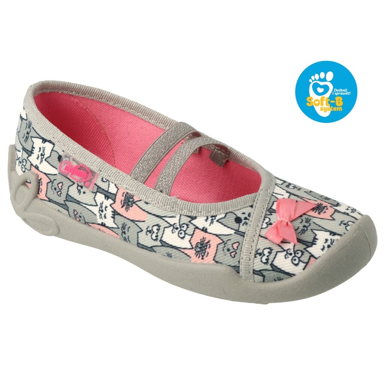 Chaussures enfant Befado 116X297 rose argent gris 4