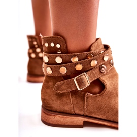 WS1 Bottines femme à jets sur talon plat larino marron brun 1