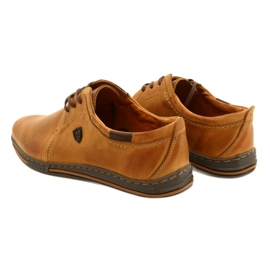Polbut Chaussures en cuir pour hommes 343 Camel brun 4