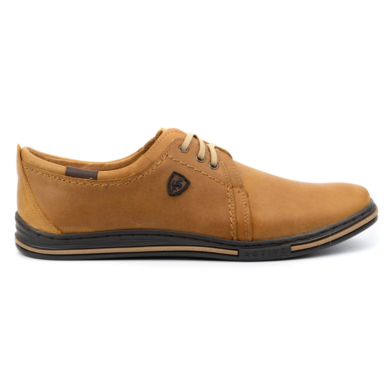 Polbut Chaussures en cuir pour hommes 343 rouge brun 1