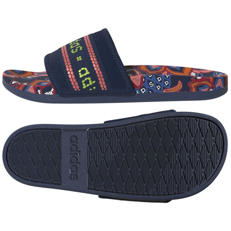 Chaussons Adidas Adilette Comfort W GV7086 bleu marine multicolore 1