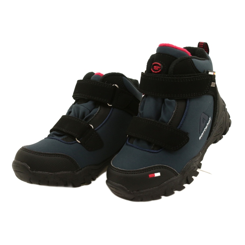 American Club Boys Softshell avec une membrane bleu marine WT70 noir 2