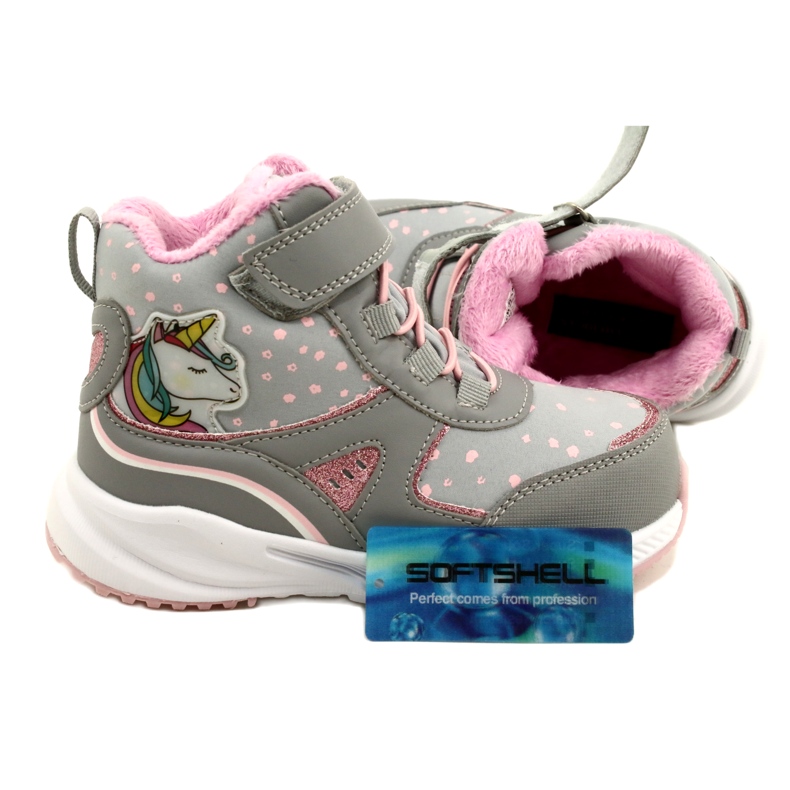 American Club Chaussures de sport pour filles avec une membrane rose rose gris RL92 / 22 1 American Club Chaussures de sport pour filles avec une membrane rose rose gris RL92 / 22 1