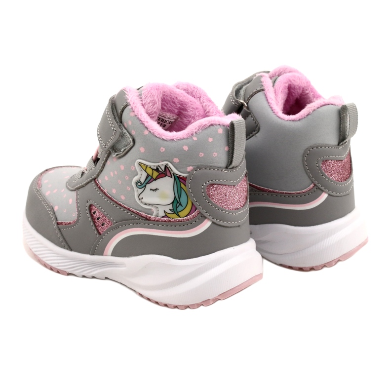 American Club Chaussures de sport pour filles avec une membrane rose rose gris RL92 / 22 4 American Club Chaussures de sport pour filles avec une membrane rose rose gris RL92 / 22 4
