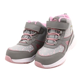 American Club Chaussures de sport pour filles avec une membrane rose rose gris RL92 / 22 3