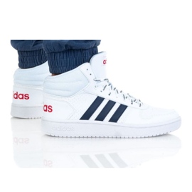 Chaussures Adidas Hoop 2.0 Mid M FW4478 blanc bleu marine 1