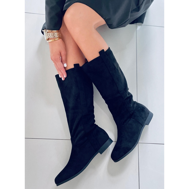 PA1 Flatty Bottes plates noires le noir 2