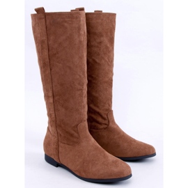 PA1 Bottes plates Flatty Camel brun 3