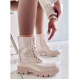 BM Bottines à lacets Merced Beige 1 BM Bottines à lacets Merced Beige 1