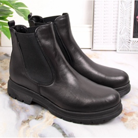 Bottines en cuir à enfiler Dolce Pietro noires 2