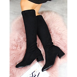 Bottines à enfiler en daim noir pour femme Filippo le noir 3