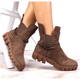 Bottes à enfiler Vinceza marron avec ornement amovible brun 1