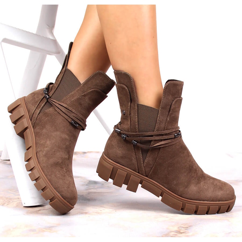 Bottes à enfiler Vinceza marron avec ornement amovible brun 1