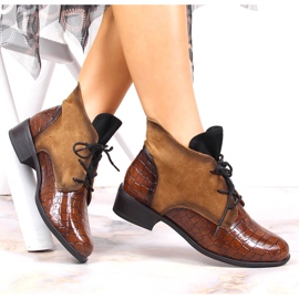 Bottes Jezzi marron chaud à lacets pour femmes brun 1 Bottes Jezzi marron chaud à lacets pour femmes brun 1