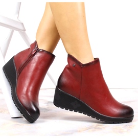 Bottes compensées isolées pour femme Rouge Jezzi noir 1