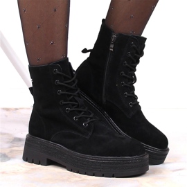 Bottes isolées pour femmes en cuir suédé noir Filippo le noir 2