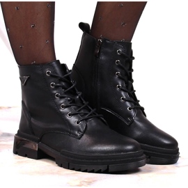Bottes en cuir isolées noires pour femmes Filippo PAW377B le noir 3