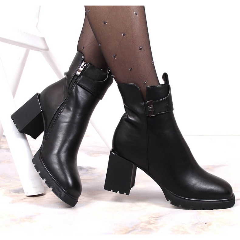 Noir Bottines Chelsea Filippo noires pour femme sur le poteau le noir 1