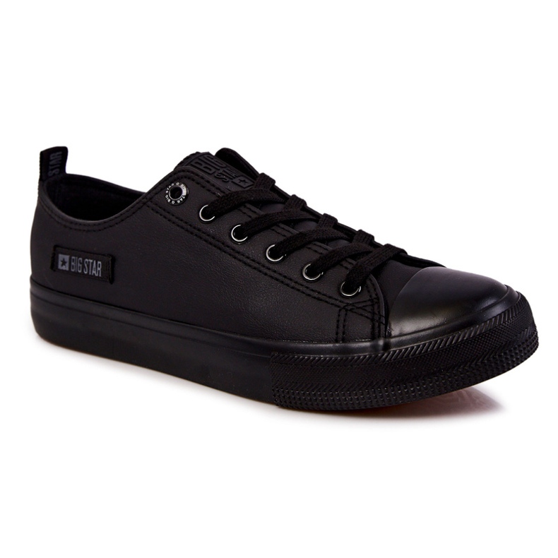 Baskets basses en cuir pour hommes Big Star KK174009 Noir le noir 1 Baskets basses en cuir pour hommes Big Star KK174009 Noir le noir 1