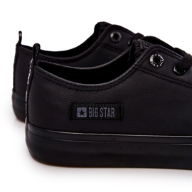 Baskets basses en cuir pour hommes Big Star KK174009 Noir le noir 2