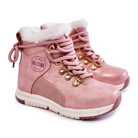 Bottes isolées pour enfants avec une fermeture éclair Big Star KK374177 Rose 1