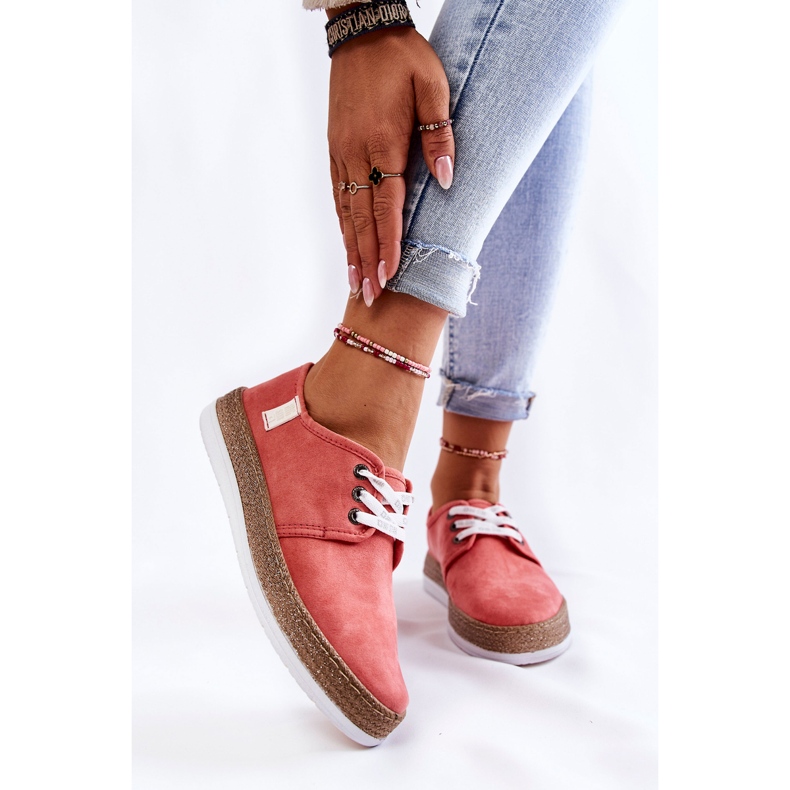 Baskets Basses Femme Memory Foam System Big Star KK276006 Corail rouge 1