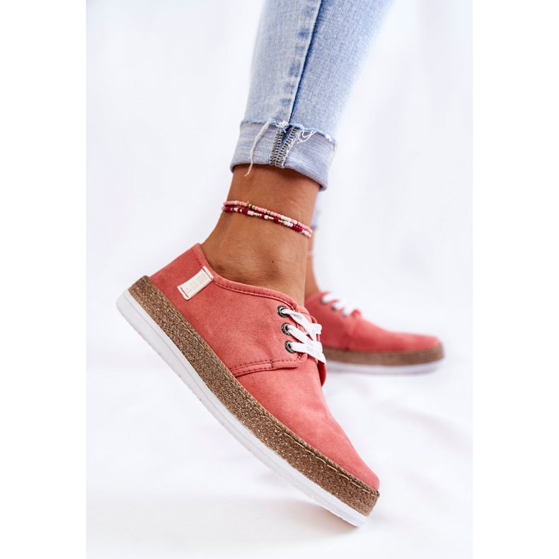 Baskets Basses Femme Memory Foam System Big Star KK276006 Corail rouge 2