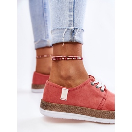 Baskets Basses Femme Memory Foam System Big Star KK276006 Corail rouge 4