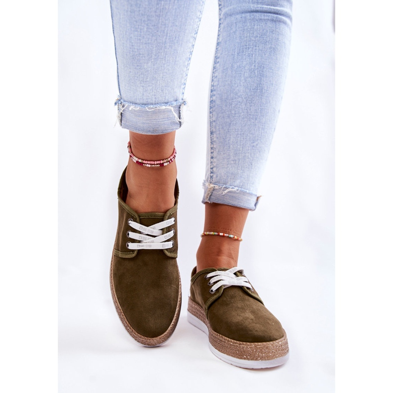 Baskets Basses Femme Memory Foam System Big Star KK276007 Kaki vert 2