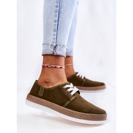 Baskets Basses Femme Memory Foam System Big Star KK276007 Kaki vert 5