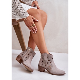 Bottines Daim Ajourées Lewski Shoes 3170/2 Cappucino beige 2