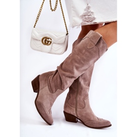 Bottes à talons hauts pour femmes Lewski Shoes 3235 Cappucino beige 2 Bottes à talons hauts pour femmes Lewski Shoes 3235 Cappucino beige 2