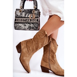 Bottes en Daim Santiags Lewski Shoes 3198 Beige 2 Bottes en Daim Santiags Lewski Shoes 3198 Beige 2