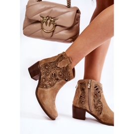 Bottines Daim Ajourées Lewski Shoes 3170/2 Beige 6