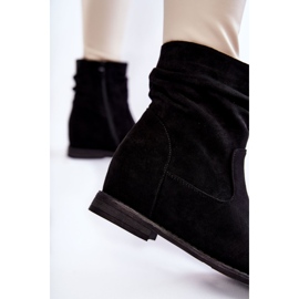 S.Barski Bottes en daim à la mode sur un coin caché Finney noir le noir 3
