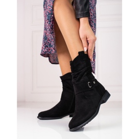 W. Potocki Bottes pour femmes noires à tige froissée Potocki 1