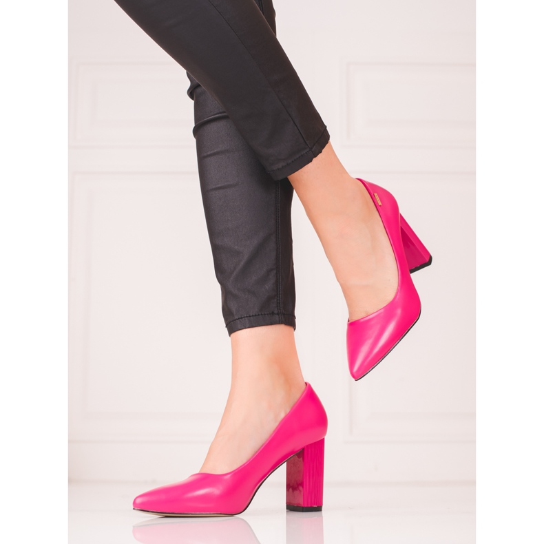 Escarpins pour femme sur le post fuchsia Shelovet rose 1
