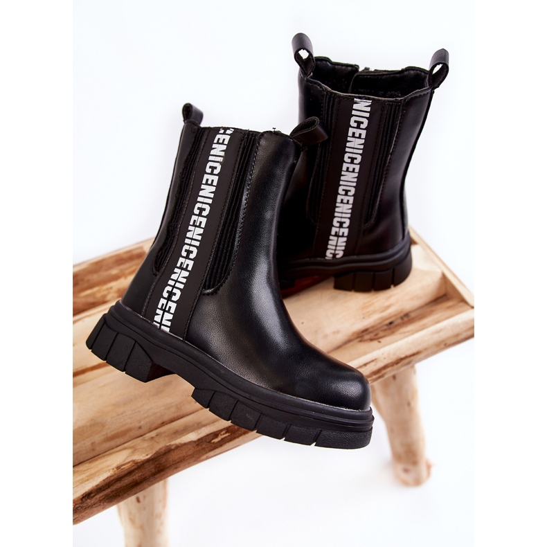 Bottes Hautes Chaudes Enfant Noir Kimmy le noir 2