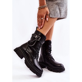 Bottes Chaudes En Cuir Bottes Big Star KK274486 Noir 1