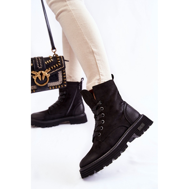 Bottes en daim pour femmes Big Star KK274503 Noir le noir 1
