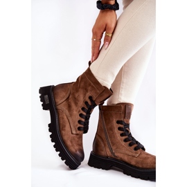 Bottes en daim pour femmes Big Star KK274504 Marron brun 2