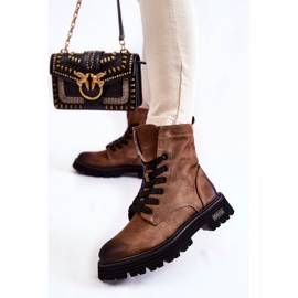 Bottes en daim pour femmes Big Star KK274504 Marron brun 6