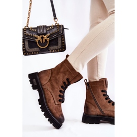 Bottes en daim pour femmes Big Star KK274504 Marron brun 5
